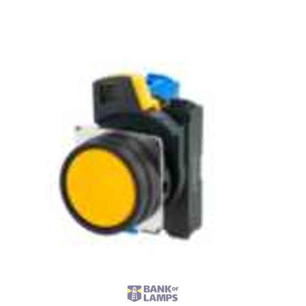 Pushbutton A22NN Ã˜22, bezel plastic, FLAT, Alternate, CAP COLOR Opaque YELLOW, , 2NO1NC, NON-LIGHTED A2211213F image 1