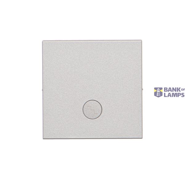 Single button for switches and push buttons, matt aluminum image 1