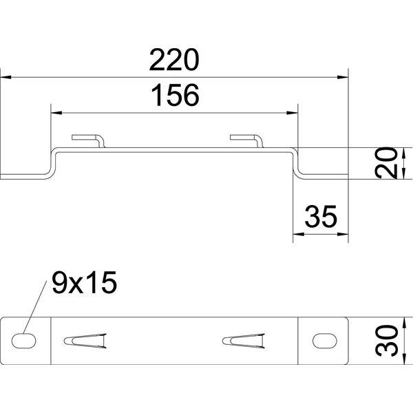 DBLG 20 150 FT Stand-off bracket for mesh cable tray B150mm image 2