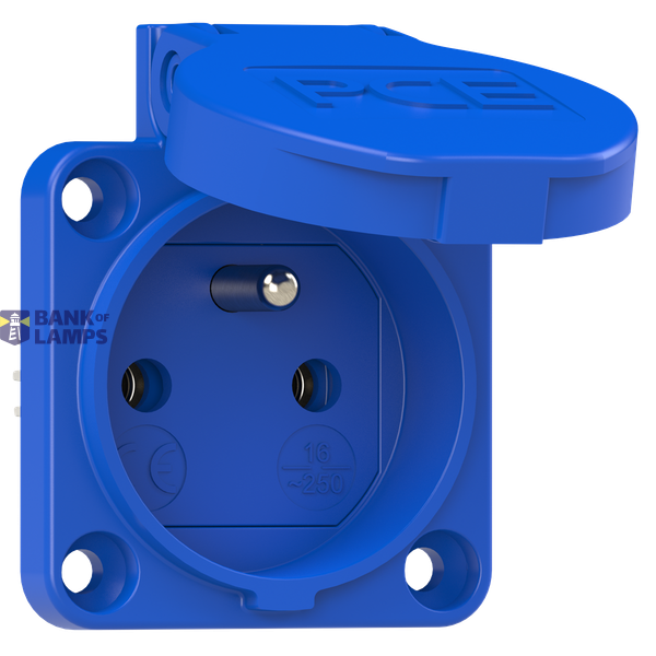 230V panel plug socket with pin image 1