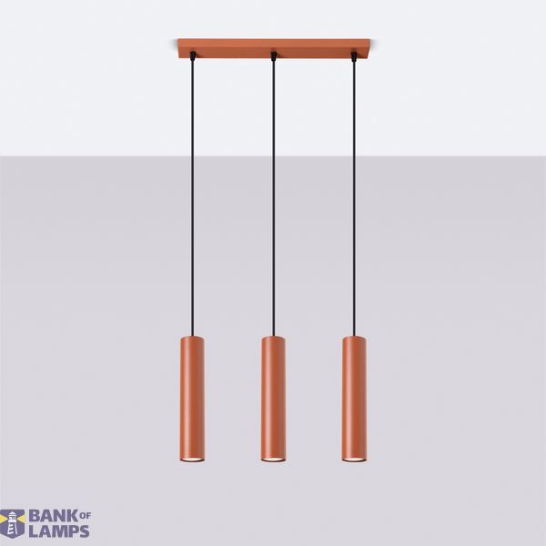 LAGOS 3L HANGING LAMP RED OCHRE 3XGU10 image 6