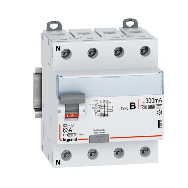 DX3 Circuit Breaker 4P 63A 300MA B image 1