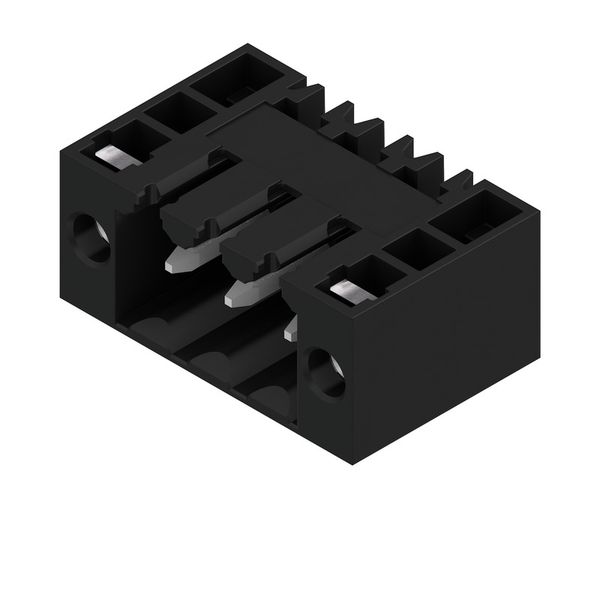 PCB plug-in connector, male header, Flange, THT solder connection, 3.50 mm, Number of poles: 3, 90°, Solder pin length (l): 4.5 mm, tinned, black, Box image 8