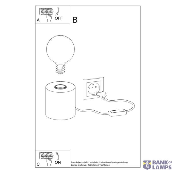 DESK LAMP SALGADO CONCRETE E27 1X60W IP20 image 4