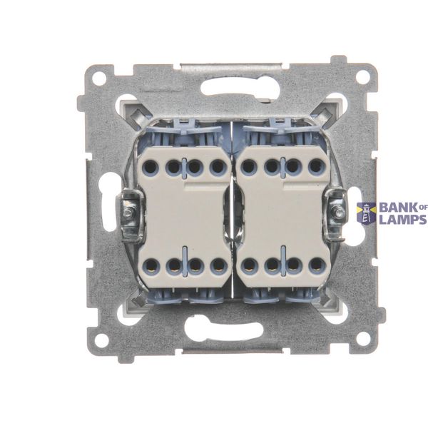 Two-way switch with LED illumination without pictogram, 10AX, black matt image 1