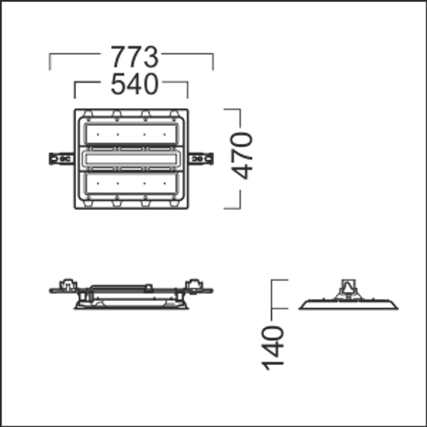 CR2 M17k-840 PC WB LDO TEC WH - LED high-bay luminaire image 2