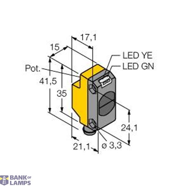Photoelectric Sensor Diffuse Mode Sensor   QS18VN6WQ7 image 1