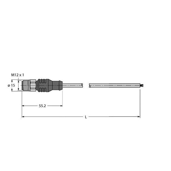Fieldbus cable for fieldbus systems according to IEC61158-2, 4-pole   RSCV-FBY49BU-30M/5D image 1