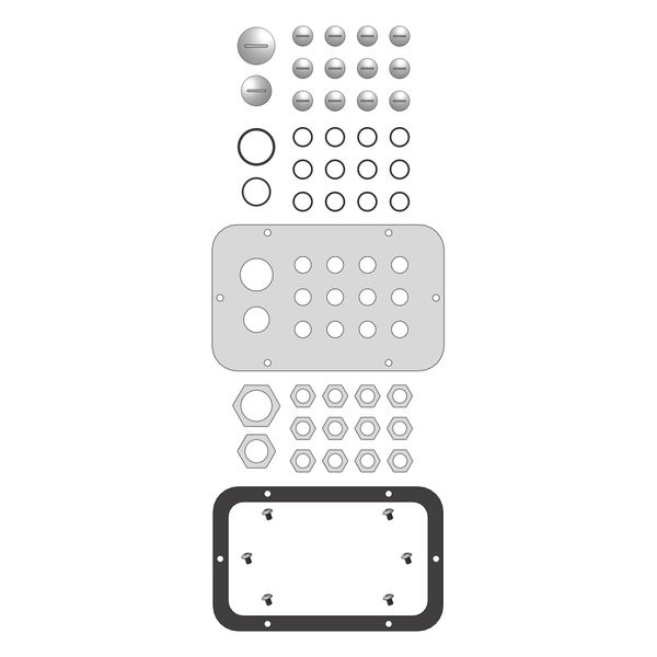 WSA Cable entry gland plate for type A, with 14 entries image 1