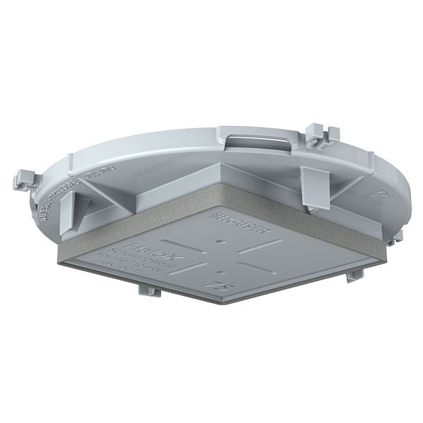 Install. housing, HaloX® 100 front part Inst. opening 75x75 mm, facing concrete image 1