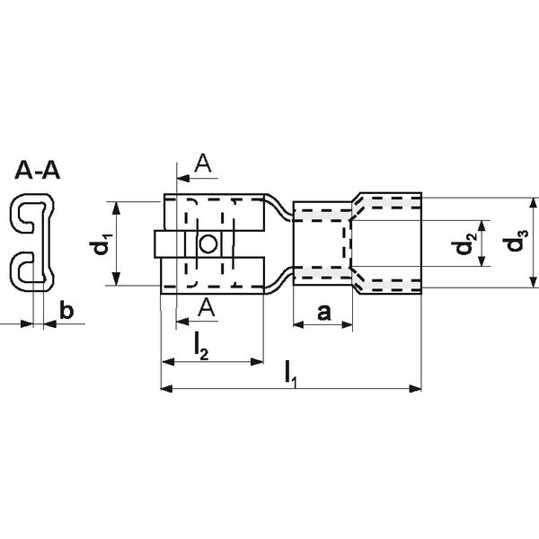 Receptacle terminal MSE_6,3-6SN/100 image 3