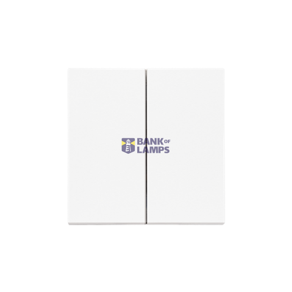 Double button for switches and push buttons, white matt image 1