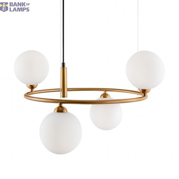 Modern Ring Pendant Lamp Brass image 1