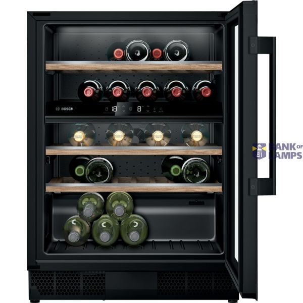 Bosch | Wine Cooler | KUW21AHG0 Series 6 | Energy efficiency class G | Built-in | Bottles capacity 44 | Black image 1