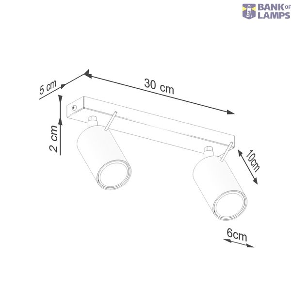 CEILING LAMP RING 2 OLIVE GREEN 2XGU10 image 4