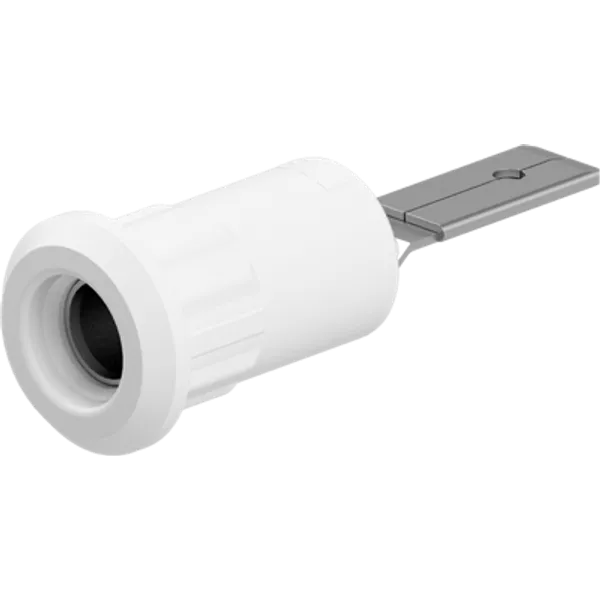 4 mm socket, plug-in connection, mounting Ø 8.2 mm, white, 64.3013-29 image 1