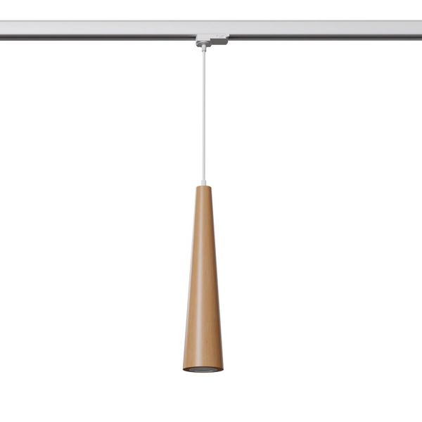 HANGING LAMP 3 PHASE SULA NATURAL WOOD GU10 4000K 7W 530LM WHITE image 1