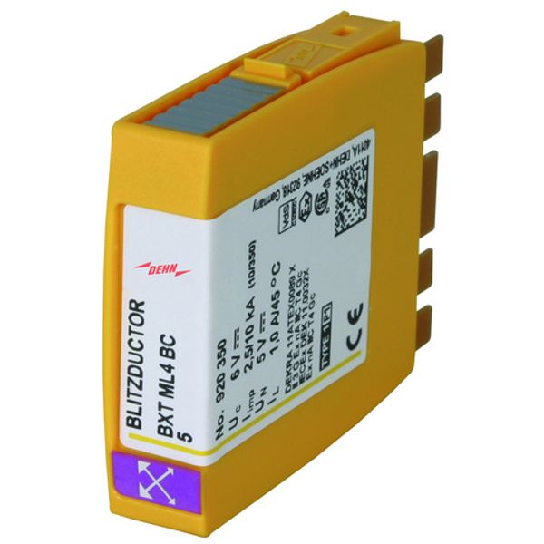 Combined arrester module for 4 single lines BLITZDUCTOR XT with LifeCh image 1
