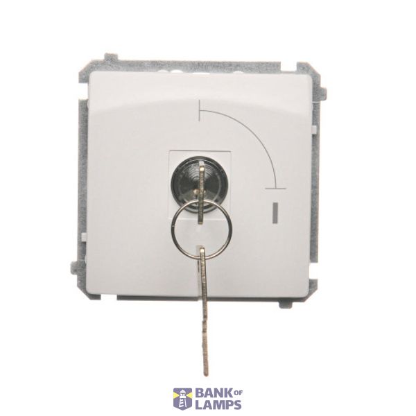Single switch with a key - 2 positions "0-1", white, 5A image 1