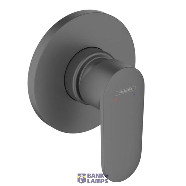 Vernis Blend built-in shower mixer, surface-mounted, matte black image 1