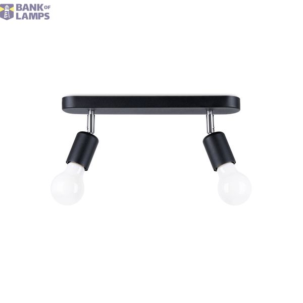 CEILING LAMP FORNES 2 BLACK E27 2X60 IP20 image 3