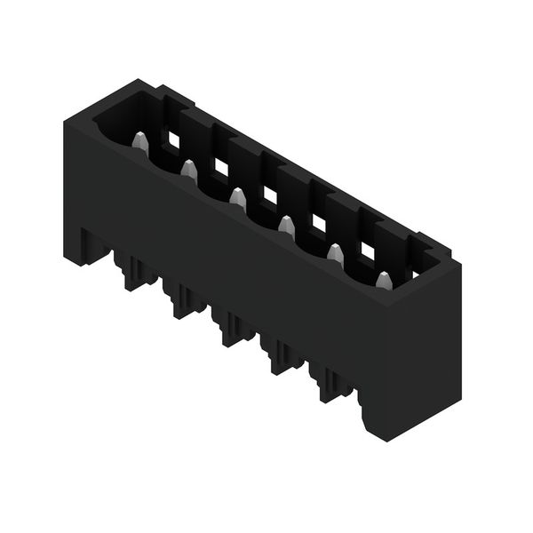 PCB plug-in connector, male header, closed side, THT/THR solder connection, 5.00 mm, Number of poles: 6, 180°, Solder pin length (l): 1.5 mm, tinned, black, Tape image 4