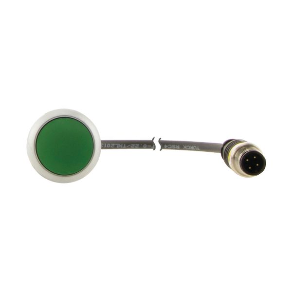 C22-DR-G-K10-P5 Pushbutton, flat, maintained, green, 1 N/O, with cable 1m and M12A plug image 8