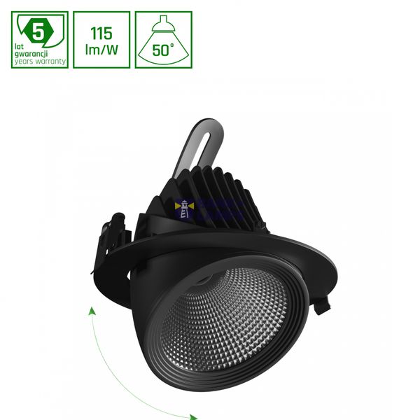 SAL SILENA 2 930 27W 230V 50deg Black MESH image 1