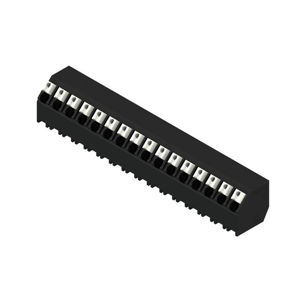 Printed circuit board terminals, 5.00 mm, Number of poles: 16, 135°, Solder pin length (l): 1.5 mm, black, PUSH IN with actuator, Clamping range, max. : 1.5 mm², Tube image 2