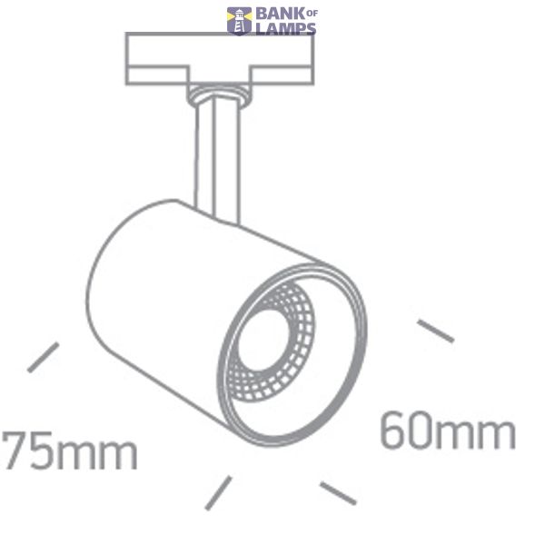 BLACK COB 8W WW TRACK SPOT 230V DIMMABLE image 2