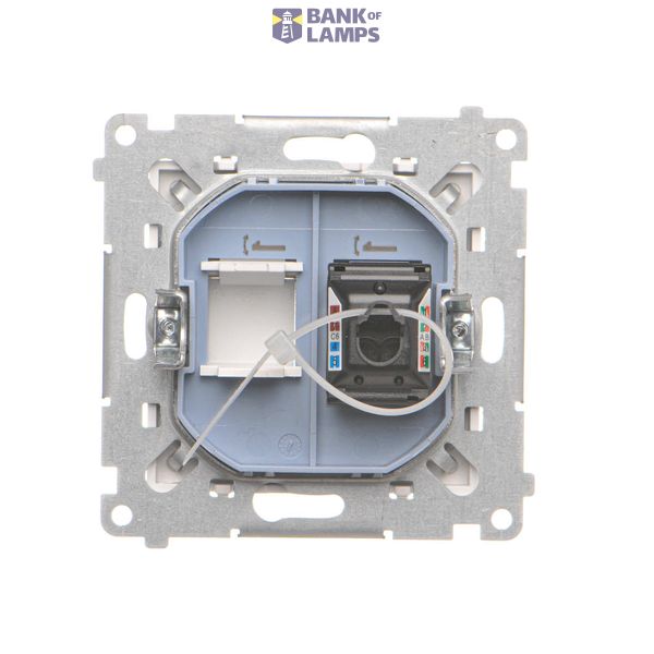 Cover for double socket with earthing - for Nature frames, Bronze matt, metalic image 2