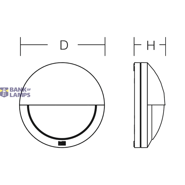 Rounded Midi, 10 W, 180 lm, 840, anthracite, on/off Wall luminaires, D image 3
