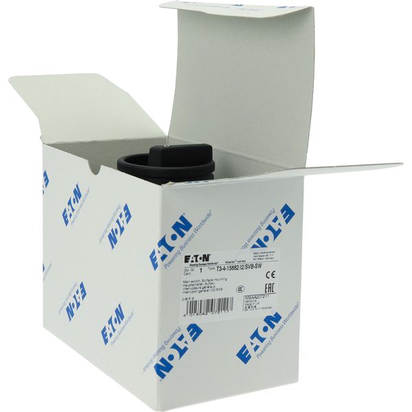 T3-4-15682/I2/SVB-SW Main switch, T3, 32 A, surface mounting, 4 contact unit(s), 6 pole, 1 N/O, 1 N/C, STOP function, With black rotary handle and locking ring, Lockable i image 36