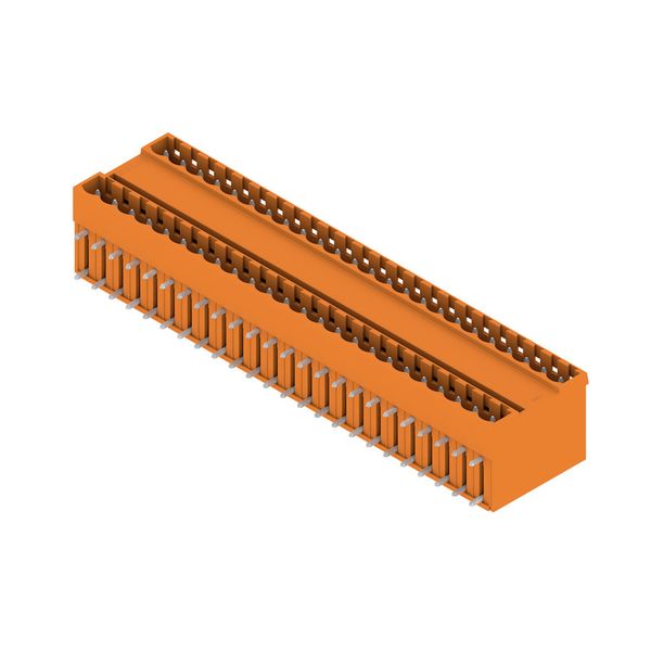 PCB plug-in connector, male header, closed side, THT solder connection, 5.08 mm, Number of poles: 48, 90°, Solder pin length (l): 3.2 mm, tinned, orange, Box image 3