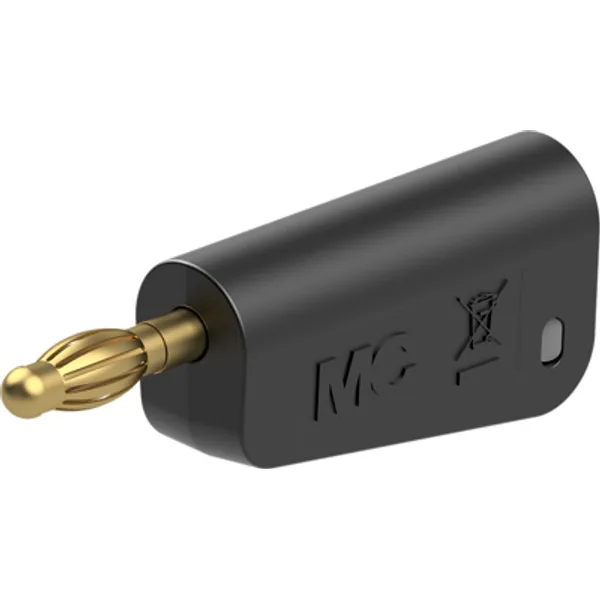 4 mm plug, solder connection, 2.5 mm², black, 64.1043-21 image 1