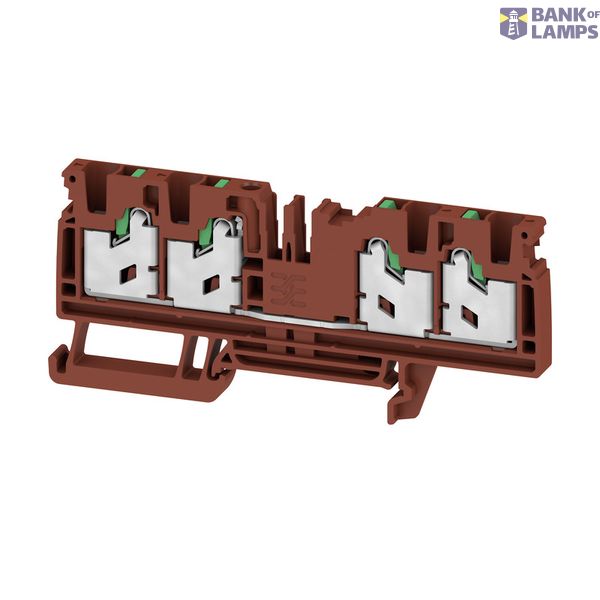 Feed-through terminal block, SNAP IN, brown, 4 mm², 32 A, 1000 V, Numb image 1