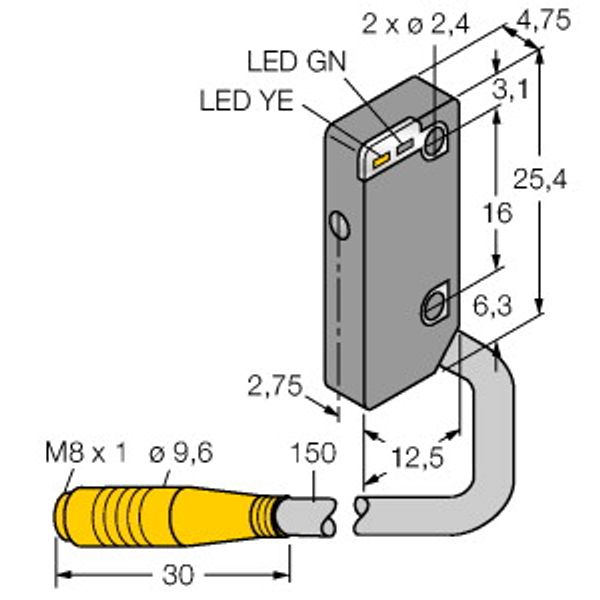 Photoelectric Sensor Opposed Mode Sensor (Emitter/Receiver)   VS4AP5RQ image 1