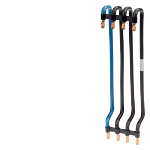 Series connector, 16 mm2, 200 mm, 3-pole+N for NF distribution board black/blue image 1