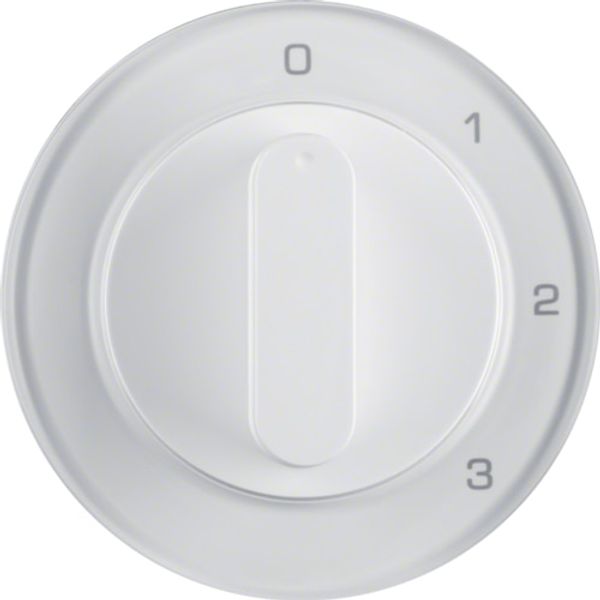 Centre plate rot. knob for 3-step switch, neut. pos., R.1/R.3, p. white glossy image 1