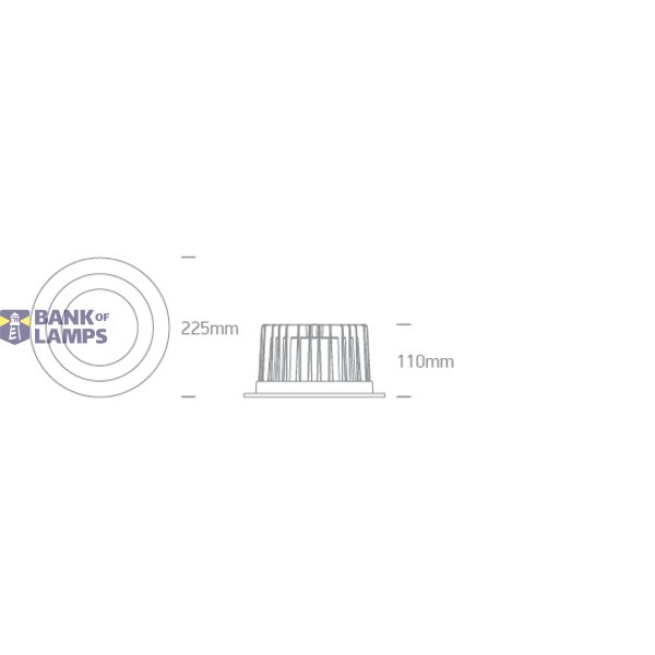 WHITE 30W CCTV IP20 60deg 230V image 2