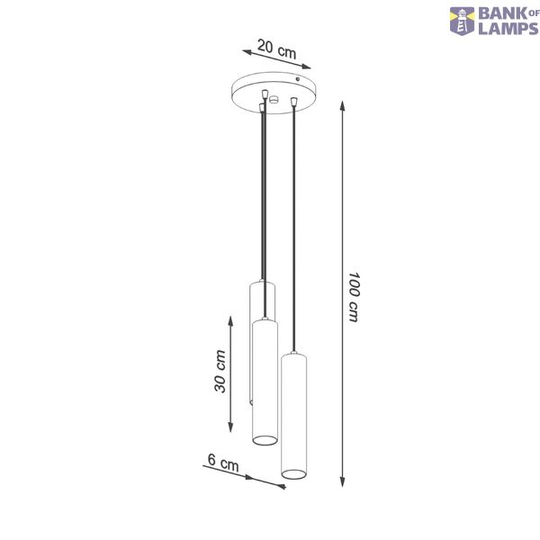 LINO HANGING LAMP 3P GU10 3X40W IP20 image 7