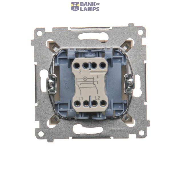 5 gang frame for plasterboard box, anthracite, metalic image 1