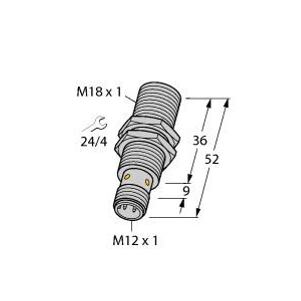 Inductive Sensor For the Food Industry   BI8U-EM18WD-AP6X-H1141 image 1
