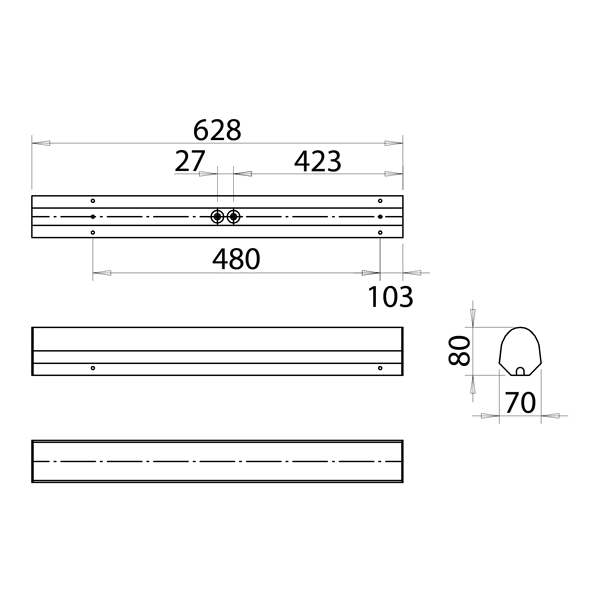 Bathroom luminaire AL14118LED/DW IP44 LED 9W/8DW image 2