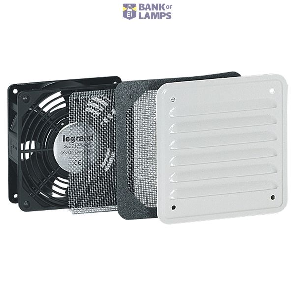 Ventilator with metal louvre - IP 32 - IK 10 - 30/160 mﾳ/h - RAL 7035 image 2