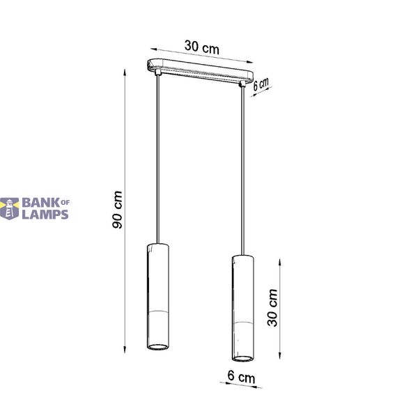 HANGING LAMP PABLO 2 WHITE GU10 2X40W IP20 image 6