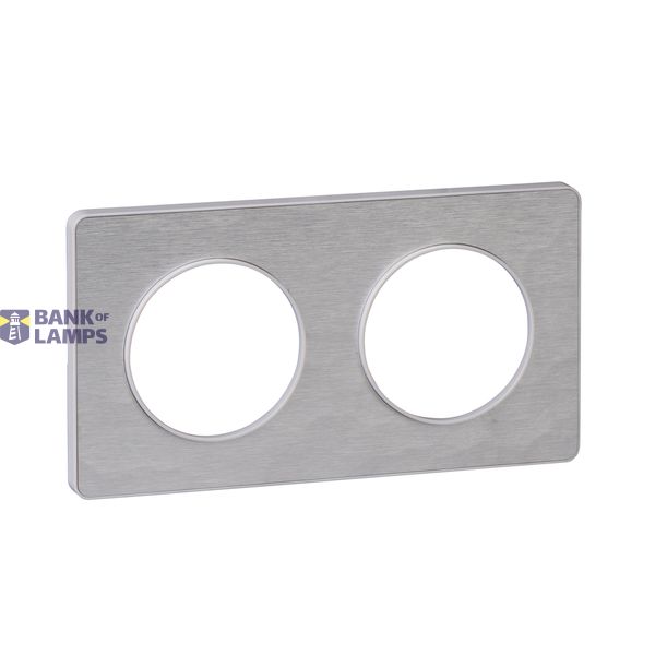 ODACE TOUCH cover frame 2V HAMMERED ALU image 1