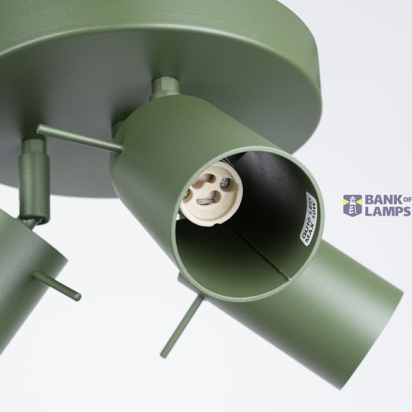 RING CEILING LAMP 3P OLIVE GREEN 3XGU10 image 9
