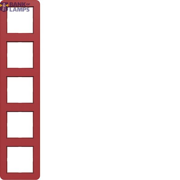 Cover frame 5-way, C.1, glossy red image 1