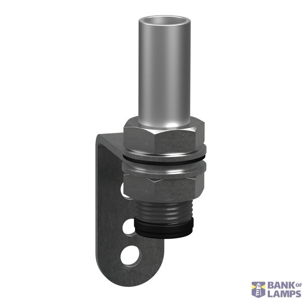 L bracket with 100mm Alu D25mm pole image 2